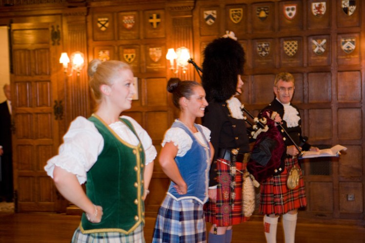 Dancers with Glen and Pipe Major