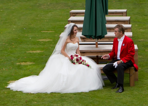 Glen quiet moment with Bride