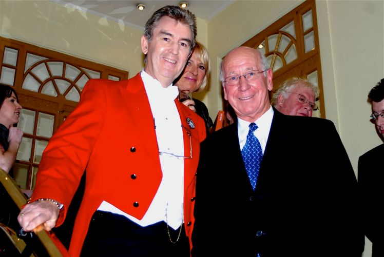 Glen with Sir Bobby Charlton